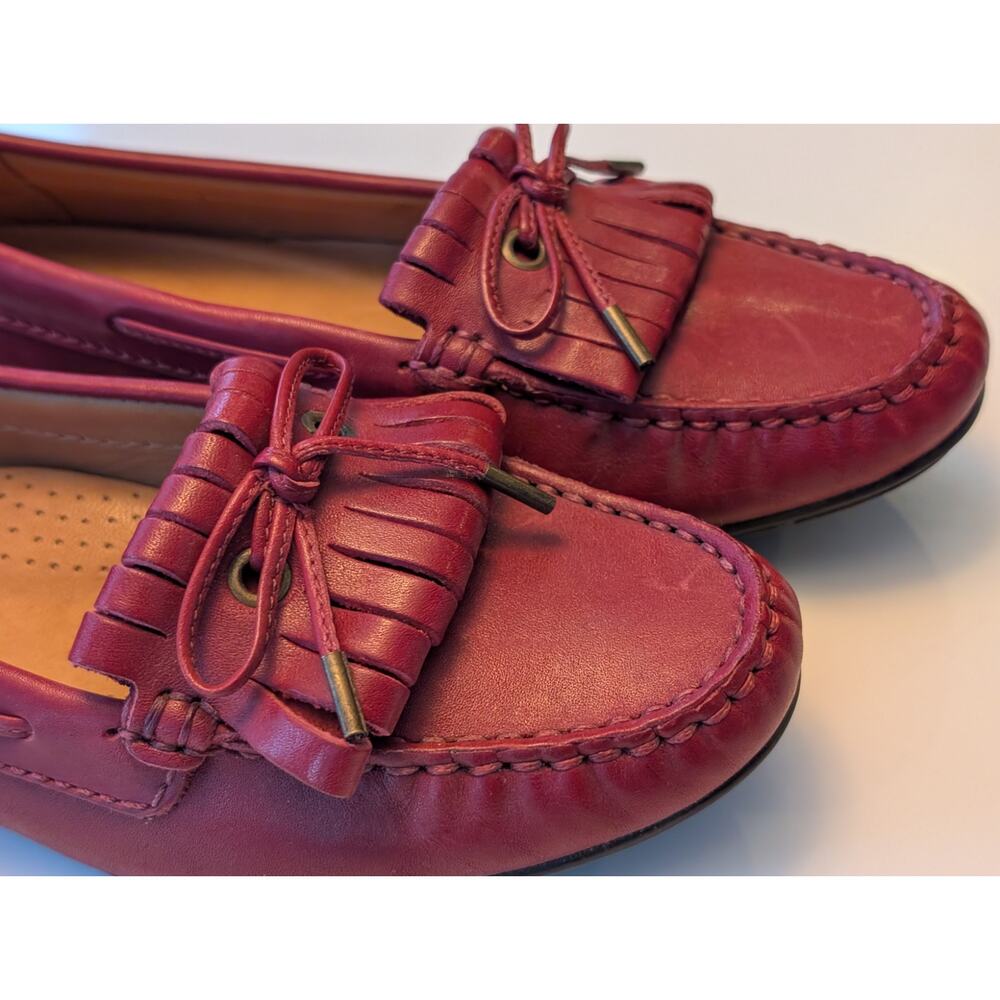 SEBAGO Meriden Kiltie Loafer Moccasin Dark Red Leather 7.5 - Picture 5 of 9